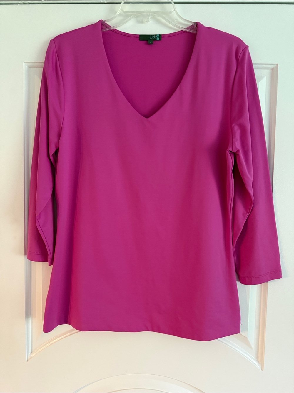 Judy P Nylon 3/4 Sleeve Top